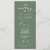 Modern Classy Elegant Wedding Ceremony Programma (Voorkant)