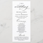 Modern Classy Elegant Wedding Ceremony Programma (Voorkant)