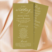 Modern Classy Elegant Wedding Ceremony Programma