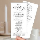 Modern Classy Elegant Wedding Ceremony Programma