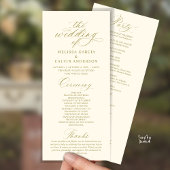 Modern Classy Elegant Wedding Ceremony Programma