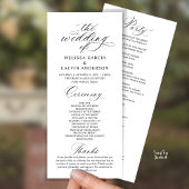 Modern Classy Elegant Wedding Ceremony Programma