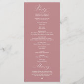 Modern Classy Elegant Wedding Ceremony Programma (Achterkant)