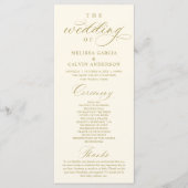 Modern Classy Elegant Wedding Ceremony Programma (Voorkant)
