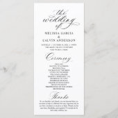 Modern Classy Elegant Wedding Ceremony Programma (Voorkant)