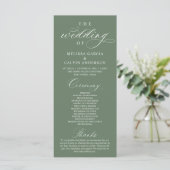 Modern Classy Elegant Wedding Ceremony Programma (Staand voorkant)