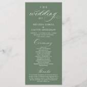 Modern Classy Elegant Wedding Ceremony Programma (Voorkant)