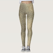 Modern Classy Gold Gradient Sparkle Glitter Party Leggings (Voorkant)