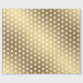 Modern Classy-kerstbomen Ombre Gold Cadeaupapier (Vlak)