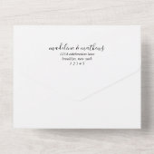 Modern Classy Photo QR Code Wedding Al All In One Uitnodiging (Achterkant)