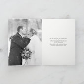 Modern Classy Script 8 Multi Photo Stylish Wedding Bedankkaart (Binnen)