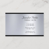 Modern Classy Script Silver Professional Luxe Visitekaartje (Voorkant)