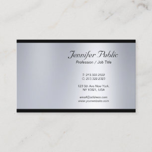 Modern Classy Script Silver Professional Luxe Visitekaartje