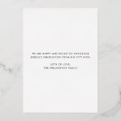 Modern Classy Tyopgraphy Afstuderen Photo 2023 Folie Uitnodiging (Achterkant)