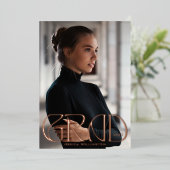 Modern Classy Tyopgraphy Afstuderen Photo 2023 Folie Uitnodiging (Staand Voorkant)