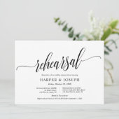 Modern Classy, Wedding Rehearsal and Dinner Kaart (Staand voorkant)