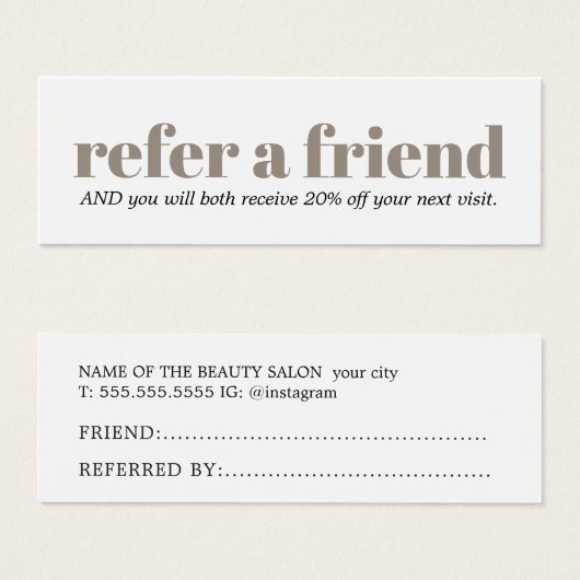 Modern Clean Bold Salon (Devant & derrière)