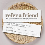 Modern Clean Bold Salon Mini Visitekaartjes