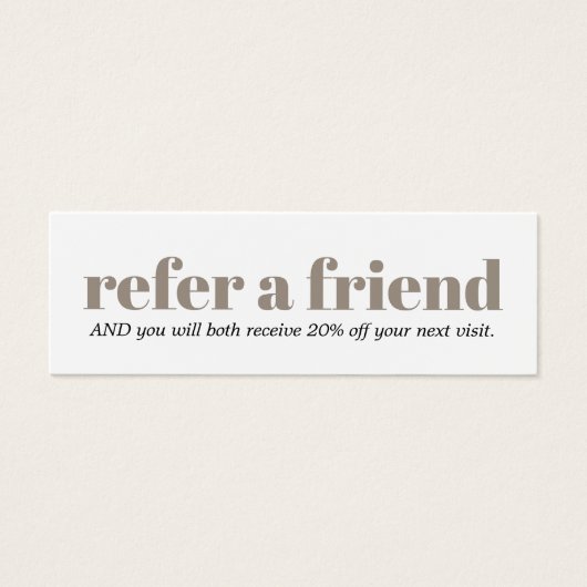 Modern Clean Bold Salon Mini Visitekaartjes (Voorkant)