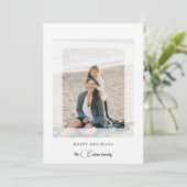 Modern Clean Chic Vakantie Foto Flat Kaart (Staand voorkant)