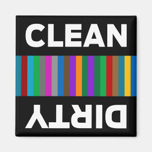 Modern Clean of Dirty Dishwaser Magnet Magneet