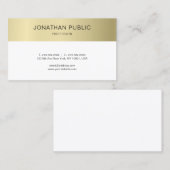 Modern Clean Plain Gold Kijk luxe stijlvol Visitekaartje (Voorkant / Achterkant)