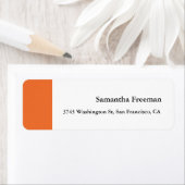 Modern Clean Plain Sinaasappel Wit Minimalist Etiket (Insitu)