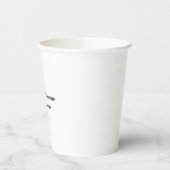 Modern Clean Plain Zwart-wit minimalistisch Papieren Bekers (Links)