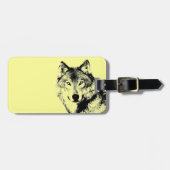 Modern Clean Yellow Wolf Aanpassen Bagagelabel (Voorkant horizontaal)