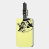 Modern Clean Yellow Wolf Aanpassen Bagagelabel (Voorkant verticaal)