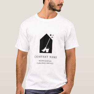 Modern Cleaning Schoonmaakdienst Logo Wit T-shirt