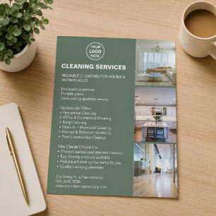 Modern Cleaning Services Foto Logo Saliegroen Flyer