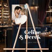 Modern Clear Wedding Photo Welcome Acrylic Sign