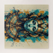 Modern Cleopatra – Abstract Liquid Colors Art Legpuzzel (Horizontaal)