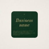 Modern Clothing Hang Label Vierkante Visitekaartjes (Voorkant)