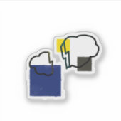 Modern Cloud Design Sticker (Voorkant)