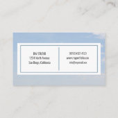 Modern Clouds Photo Visitekaartje (Achterkant)