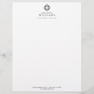 Modern Clover Logo Luxury Boutique Briefhoofd Ontwerp