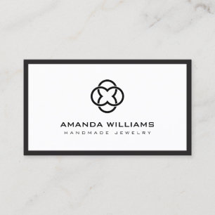 Modern Clover Logo Luxury Boutique Classic Visitekaartje