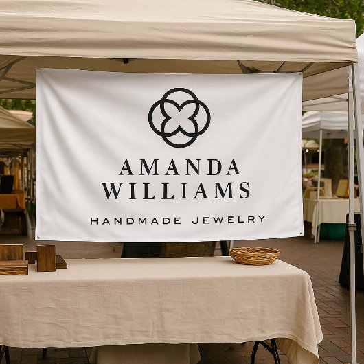 Modern Clover Logo Luxury Boutique Spandoek