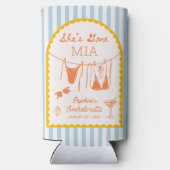 Modern Coastal Bachelorette Party Can Coolers (Achterkant)