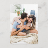 Modern Coastal Beach Waterverf trouwfoto Informatiekaartje (Achterkant)