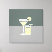 Modern Cocktails Colorblock Canvas Afdruk (Voorkant)