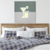 Modern Cocktails Colorblock Canvas Afdruk (Insitu (Slaapkamer))