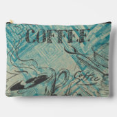 Modern Coffee Lovers Cafe Art Sketch Blue Etui (Voorkant)