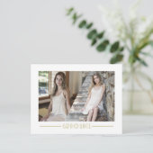 Modern Collage Afstuderen Afstudeerder Foto Afstud Aankondigingskaart (Staand voorkant)