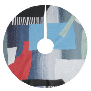 Modern collage artistiek geometrisch ontwerp kerstboom rok