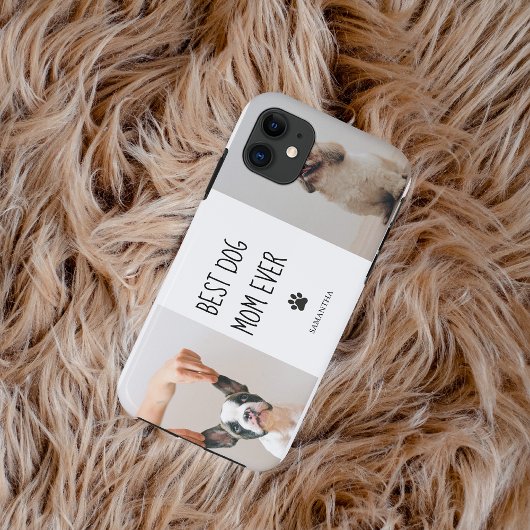 Modern Collage Foto Best Mam Dog Ever Case-Mate iPhone Case