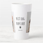 Modern Collage Foto Best Mam Dog Ever Latte Mok (Voorkant)