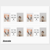 Modern Collage Foto Best Mam Dog Ever Rechthoekige Sticker (Vel)